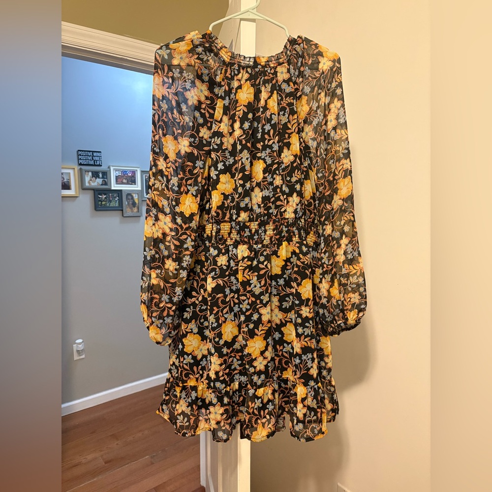 Old Navy Cocktail Dress with Long Bishop Sleeves and Mock Neck * Sz. Large